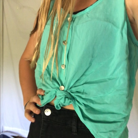 Teal tank top - Picture 2 of 3